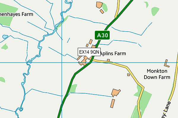 EX14 9QN map - OS VectorMap District (Ordnance Survey) EX14 9QN map - OS VectorMap District (Ordnance Survey)
