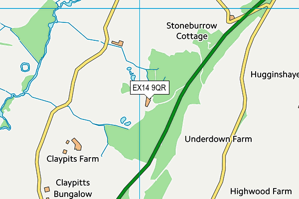 EX14 9QR map - OS VectorMap District (Ordnance Survey) EX14 9QR map - OS VectorMap District (Ordnance Survey)