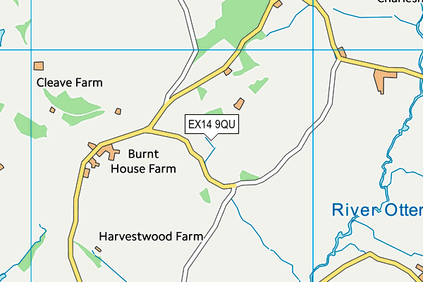 EX14 9QU map - OS VectorMap District (Ordnance Survey) EX14 9QU map - OS VectorMap District (Ordnance Survey)
