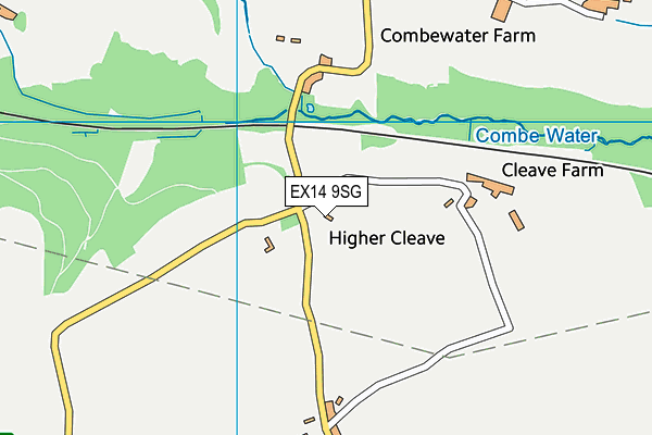 EX14 9SG map - OS VectorMap District (Ordnance Survey) EX14 9SG map - OS VectorMap District (Ordnance Survey)