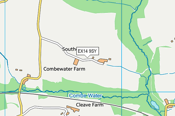 EX14 9SY map - OS VectorMap District (Ordnance Survey) EX14 9SY map - OS VectorMap District (Ordnance Survey)
