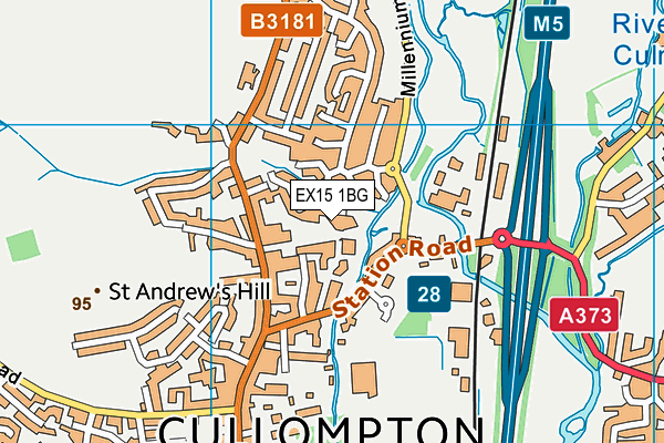 EX15 1BG map - OS VectorMap District (Ordnance Survey) EX15 1BG map - OS VectorMap District (Ordnance Survey)