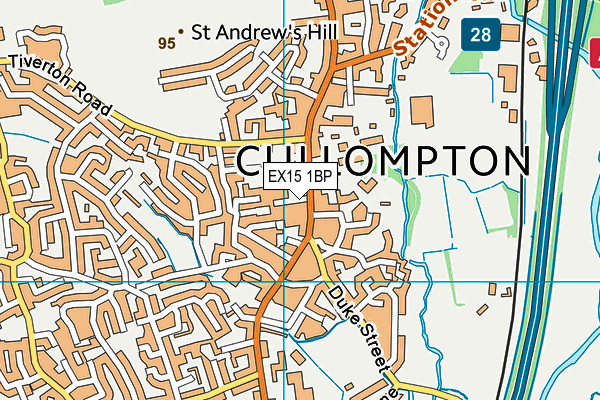 EX15 1BP map - OS VectorMap District (Ordnance Survey) EX15 1BP map - OS VectorMap District (Ordnance Survey)