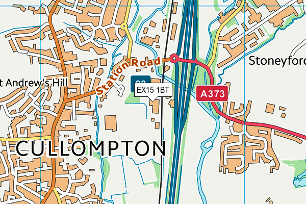 EX15 1BT map - OS VectorMap District (Ordnance Survey) EX15 1BT map - OS VectorMap District (Ordnance Survey)