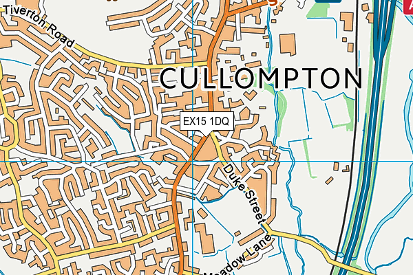 EX15 1DQ map - OS VectorMap District (Ordnance Survey) EX15 1DQ map - OS VectorMap District (Ordnance Survey)