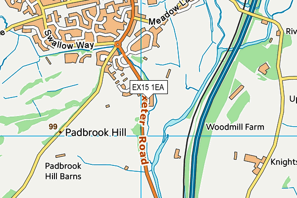 EX15 1EA map - OS VectorMap District (Ordnance Survey) EX15 1EA map - OS VectorMap District (Ordnance Survey)
