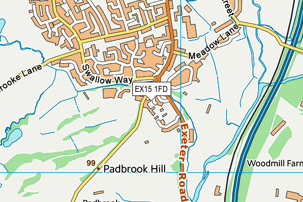 EX15 1FD map - OS VectorMap District (Ordnance Survey) EX15 1FD map - OS VectorMap District (Ordnance Survey)