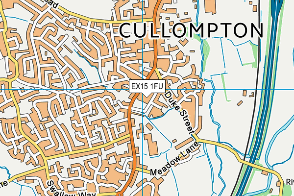 EX15 1FU map - OS VectorMap District (Ordnance Survey) EX15 1FU map - OS VectorMap District (Ordnance Survey)