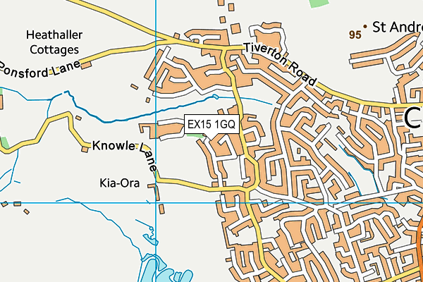 EX15 1GQ map - OS VectorMap District (Ordnance Survey) EX15 1GQ map - OS VectorMap District (Ordnance Survey)