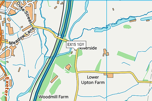 EX15 1GY map - OS VectorMap District (Ordnance Survey) EX15 1GY map - OS VectorMap District (Ordnance Survey)