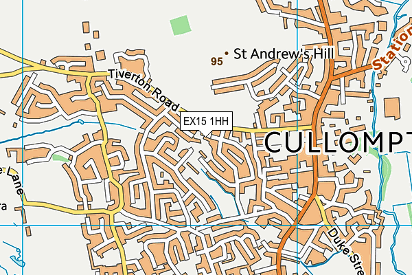 EX15 1HH map - OS VectorMap District (Ordnance Survey) EX15 1HH map - OS VectorMap District (Ordnance Survey)