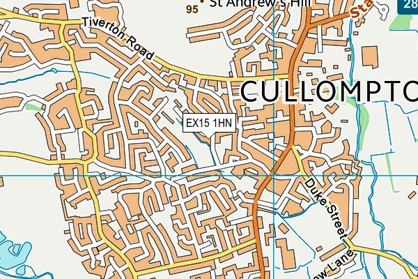 EX15 1HN map - OS VectorMap District (Ordnance Survey) EX15 1HN map - OS VectorMap District (Ordnance Survey)