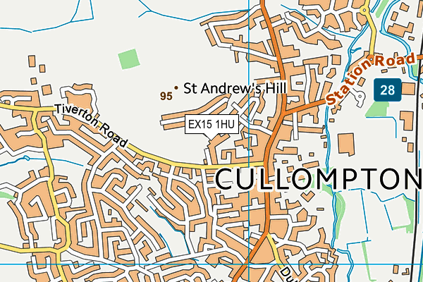 EX15 1HU map - OS VectorMap District (Ordnance Survey) EX15 1HU map - OS VectorMap District (Ordnance Survey)