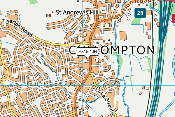 EX15 1JH map - OS VectorMap District (Ordnance Survey) EX15 1JH map - OS VectorMap District (Ordnance Survey)