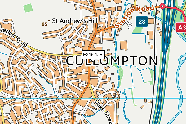 EX15 1JR map - OS VectorMap District (Ordnance Survey) EX15 1JR map - OS VectorMap District (Ordnance Survey)
