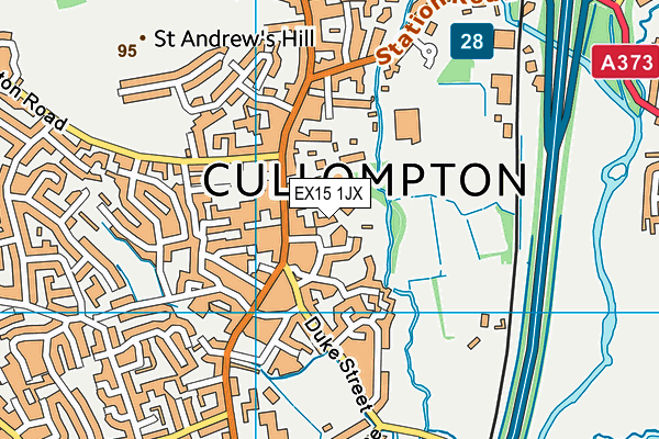 EX15 1JX map - OS VectorMap District (Ordnance Survey) EX15 1JX map - OS VectorMap District (Ordnance Survey)