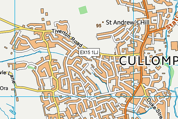 EX15 1LJ map - OS VectorMap District (Ordnance Survey) EX15 1LJ map - OS VectorMap District (Ordnance Survey)