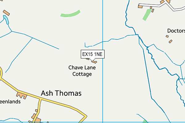 EX15 1NE map - OS VectorMap District (Ordnance Survey) EX15 1NE map - OS VectorMap District (Ordnance Survey)
