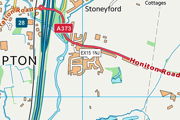 EX15 1NJ map - OS VectorMap District (Ordnance Survey) EX15 1NJ map - OS VectorMap District (Ordnance Survey)