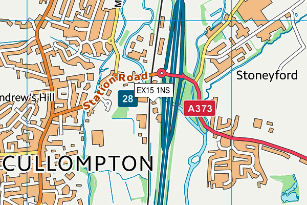 EX15 1NS map - OS VectorMap District (Ordnance Survey) EX15 1NS map - OS VectorMap District (Ordnance Survey)