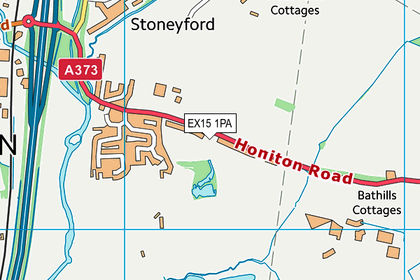 EX15 1PA map - OS VectorMap District (Ordnance Survey) EX15 1PA map - OS VectorMap District (Ordnance Survey)