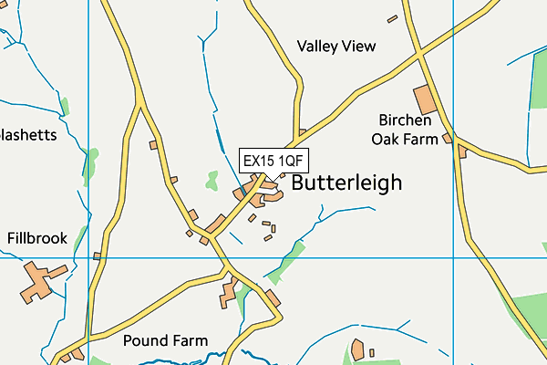 EX15 1QF map - OS VectorMap District (Ordnance Survey) EX15 1QF map - OS VectorMap District (Ordnance Survey)