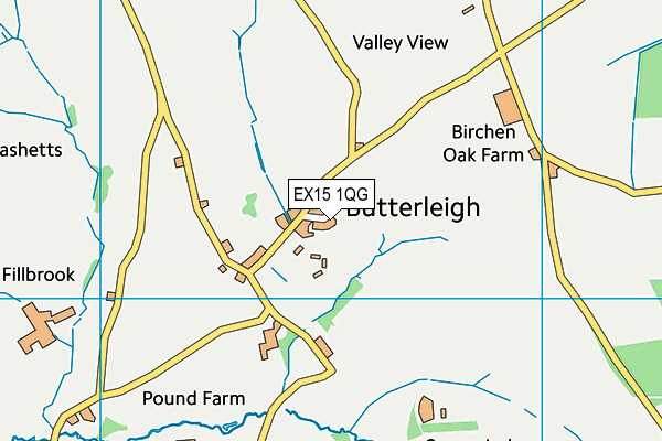EX15 1QG map - OS VectorMap District (Ordnance Survey) EX15 1QG map - OS VectorMap District (Ordnance Survey)