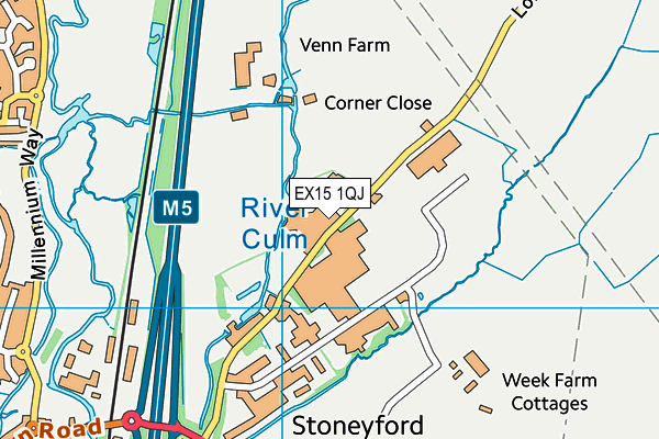 EX15 1QJ map - OS VectorMap District (Ordnance Survey) EX15 1QJ map - OS VectorMap District (Ordnance Survey)