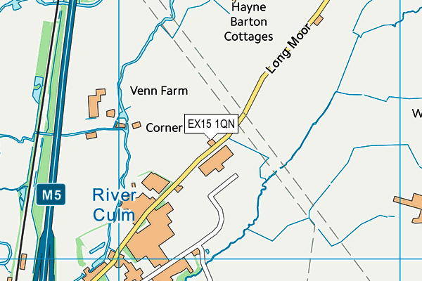 EX15 1QN map - OS VectorMap District (Ordnance Survey) EX15 1QN map - OS VectorMap District (Ordnance Survey)