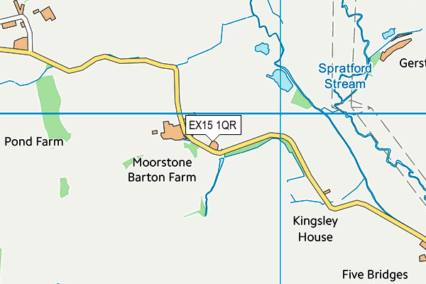 EX15 1QR map - OS VectorMap District (Ordnance Survey) EX15 1QR map - OS VectorMap District (Ordnance Survey)