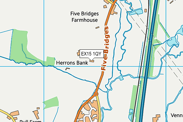 EX15 1QY map - OS VectorMap District (Ordnance Survey) EX15 1QY map - OS VectorMap District (Ordnance Survey)