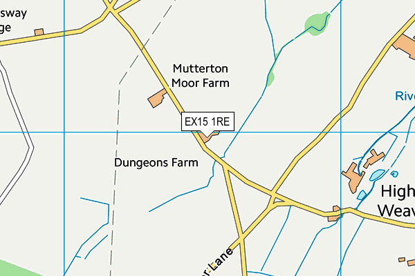 EX15 1RE map - OS VectorMap District (Ordnance Survey) EX15 1RE map - OS VectorMap District (Ordnance Survey)