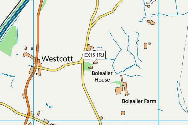 EX15 1RJ map - OS VectorMap District (Ordnance Survey) EX15 1RJ map - OS VectorMap District (Ordnance Survey)