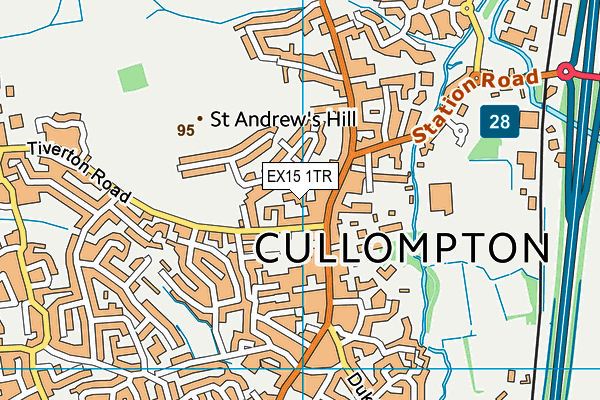 EX15 1TR map - OS VectorMap District (Ordnance Survey) EX15 1TR map - OS VectorMap District (Ordnance Survey)