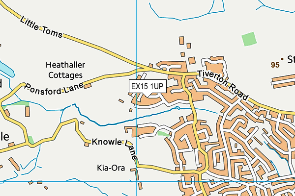 EX15 1UP map - OS VectorMap District (Ordnance Survey) EX15 1UP map - OS VectorMap District (Ordnance Survey)
