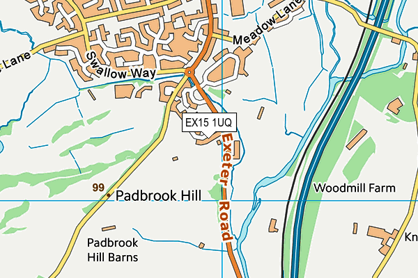 EX15 1UQ map - OS VectorMap District (Ordnance Survey) EX15 1UQ map - OS VectorMap District (Ordnance Survey)