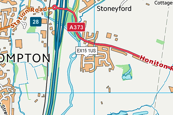 EX15 1US map - OS VectorMap District (Ordnance Survey) EX15 1US map - OS VectorMap District (Ordnance Survey)