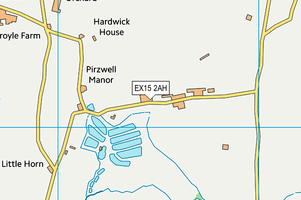 EX15 2AH map - OS VectorMap District (Ordnance Survey) EX15 2AH map - OS VectorMap District (Ordnance Survey)