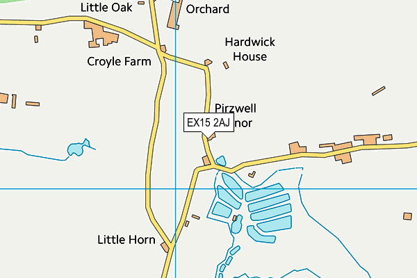 EX15 2AJ map - OS VectorMap District (Ordnance Survey) EX15 2AJ map - OS VectorMap District (Ordnance Survey)