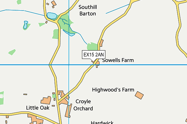 EX15 2AN map - OS VectorMap District (Ordnance Survey) EX15 2AN map - OS VectorMap District (Ordnance Survey)