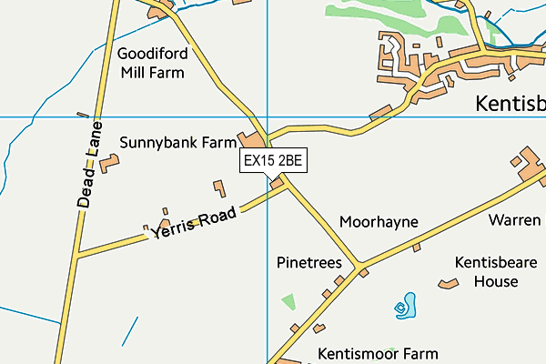EX15 2BE map - OS VectorMap District (Ordnance Survey) EX15 2BE map - OS VectorMap District (Ordnance Survey)