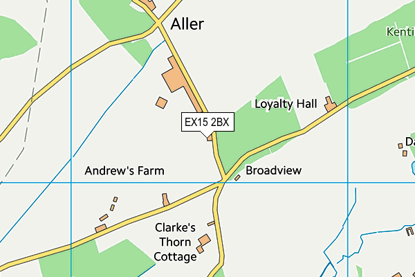 EX15 2BX map - OS VectorMap District (Ordnance Survey) EX15 2BX map - OS VectorMap District (Ordnance Survey)