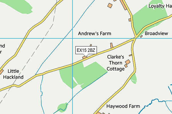 EX15 2BZ map - OS VectorMap District (Ordnance Survey) EX15 2BZ map - OS VectorMap District (Ordnance Survey)