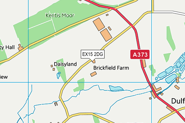 EX15 2DG map - OS VectorMap District (Ordnance Survey) EX15 2DG map - OS VectorMap District (Ordnance Survey)