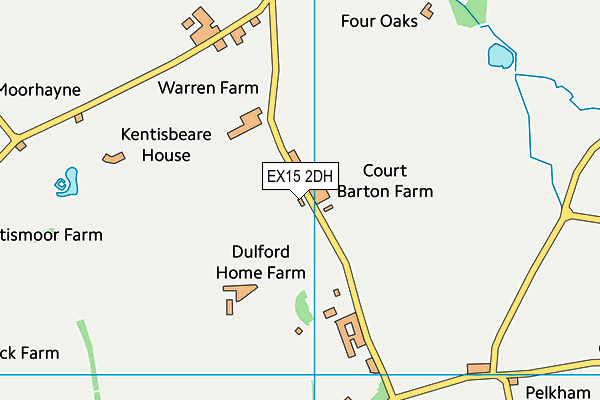EX15 2DH map - OS VectorMap District (Ordnance Survey) EX15 2DH map - OS VectorMap District (Ordnance Survey)