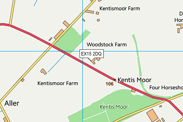 EX15 2DQ map - OS VectorMap District (Ordnance Survey) EX15 2DQ map - OS VectorMap District (Ordnance Survey)