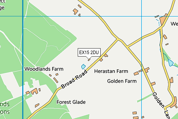 EX15 2DU map - OS VectorMap District (Ordnance Survey) EX15 2DU map - OS VectorMap District (Ordnance Survey)