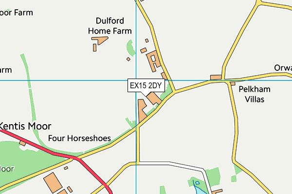 EX15 2DY map - OS VectorMap District (Ordnance Survey) EX15 2DY map - OS VectorMap District (Ordnance Survey)