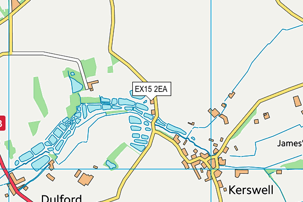 EX15 2EA map - OS VectorMap District (Ordnance Survey) EX15 2EA map - OS VectorMap District (Ordnance Survey)