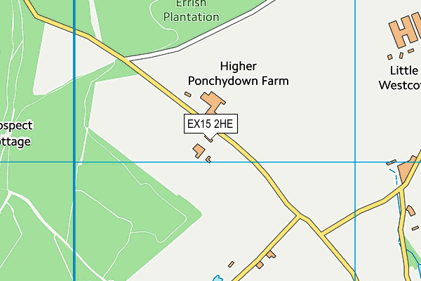 EX15 2HE map - OS VectorMap District (Ordnance Survey) EX15 2HE map - OS VectorMap District (Ordnance Survey)